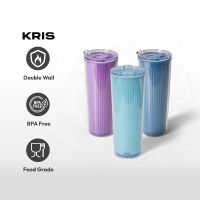 Gambar Kris 700 Ml Tweezy Tumbler Dengan Sedotan - Turquoise