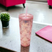 Gambar Kris 700 Ml Misty Tumbler Dengan Sedotan - Pink