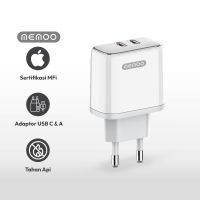 Gambar Memoo Kepala Charger Dual Usb Type C 35 Watt