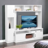 Gambar Selma Delvin Set Lemari Tv - Putih/cokelat Oak