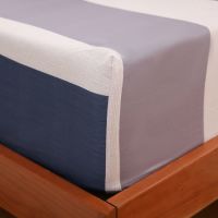 Gambar Sleeplite 160x200 Cm Set 5 Pcs Seprai Queen Microfiber Stripe Bora