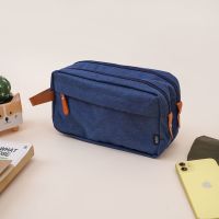 Gambar Ataru Boxy Pouch Dengan Pu Handle - Biru Navy