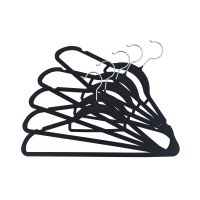 Gambar Stora 41.5 Cm Set 24 Pcs Hanger Suit Plastik & Velvet - Hitam