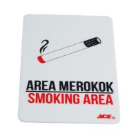 Gambar Krisbow 10x16 Cm Stiker Anodized Akrilik Smoking Area - Putih