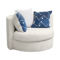 Gambar Ashley Padova Accent Sofa Fabric 1 Seater - Putih Ivory