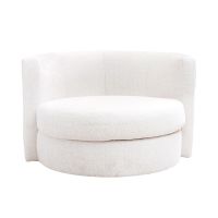 Gambar Ashley Padova Accent Sofa Fabric 1 Seater - Putih Ivory