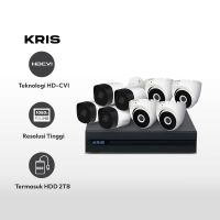 Gambar Kris Set 8 Pcs Kamera Cctv Cvi Cooper 2mp Dengan Dvr & Hdd 2tb