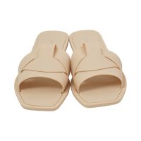 Gambar Ataru Ukuran 41 Sandal Wanita Slipper Flat Jelly - Krem