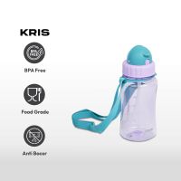 Gambar Kris 350 Ml Botol Minum Anak Flipstraw Dengan Tali - Ungu