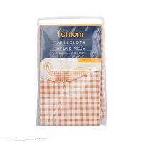 Gambar Forhom 145x240 Cm Taplak Meja Pvc Gingham - Orange