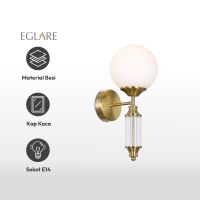 Gambar Eglare Elena Lampu Dinding Hias E14 - Brass/putih