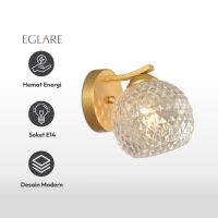 Gambar Eglare Chrysant Lampu Dinding Hias E14 - Gold