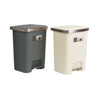 Gambar Eko 35 Ltr Hana Tempat Sampah Pedal Square - Abu-abu