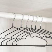 Gambar Stora 40 Cm Set 6 Pcs Hanger Steel & Pvc Coating - Hitam