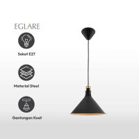 Gambar Eglare Tica Lampu Gantung E27 - Hitam