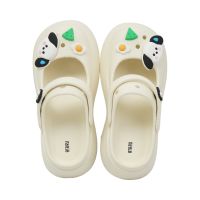 Gambar Ataru Ukuran 35/36 Sandal Wanita Clogs Mary Jane Puppy - Putih