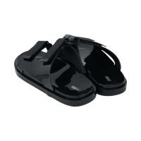 Gambar Ataru Ukuran 36 Sandal Slides Jelly Double Velcro - Hitam