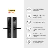 Gambar Krisbow Sync Digital Door Lock Dengan Camera R5 - Abu-abu