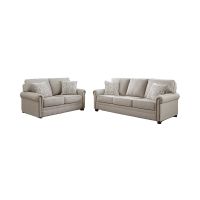 Gambar Ashley Gaelon Set Sofa Fabric 2 & 3 Seater - Cokelat