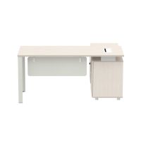 Gambar Sieben 160 Cm Meja Kantor Left - Putih Ivory