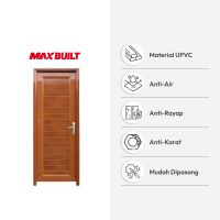 Gambar Maxb 198x70x7 Cm Pintu Kamar Mandi Upvc Right - Cokelat Wood