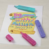 Gambar Faber Castell Spidol Highlighter Pastel 46 - Pink Rose