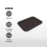 Gambar Krischef 30.5x41.5 Cm Nampan Saji Anti Slip - Cokelat Tua