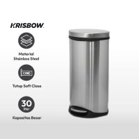 Gambar Krisbow 30 Ltr Tempat Sampah Pedal Stainless