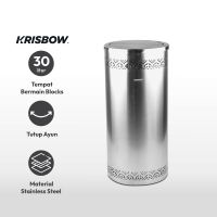 Gambar Krisbow Tempat Sampah Stainless Steel Dengan Asbak Gpx-110k