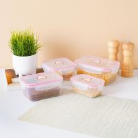 Gambar Delicia 1 Ltr Wadah Makanan Rectangular - Pink