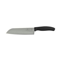 Gambar Victorinox 17 Cm Pisau Santoku Fluted Edge - Hitam