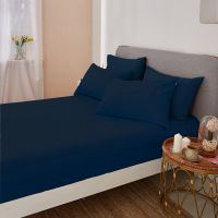 Gambar Linotela 50x75 Cm Set 2 Pcs Sarung Bantal - Biru Tua