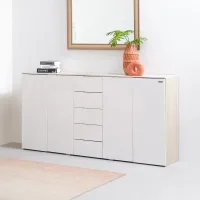 informa-dallan-lemari-kabinet-4-pintu-dengan-5-laci---putih/oak