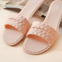 ataru-ukuran-38-sandal-slides-double-strap-slim---krem