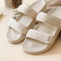 ataru-ukuran-37-sandal-double-strap-velcro-slides---krem