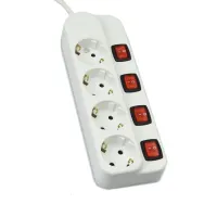 krisbow-stop-kontak-4-socket-dengan-tombol-on/off-kr-4348-putih