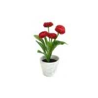 bunga-artifisial-dengan-pot-daisy---merah