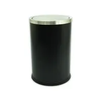 krisbow-9-ltr-tempat-sampah-stainless-dengan-tutup---hitam