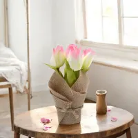 arthome-bunga-artifisial-tulip-dengan-wraped-pot---pink