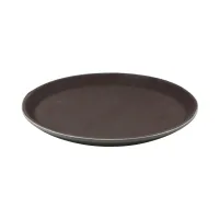 krischef-28-cm-nampan-saji-anti-slip-bulat---cokelat