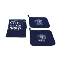 informa-set-3-pcs-celemek-dapur-chef-is-always-right---biru