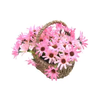 arthome-19-cm-bunga-artifisial-daisy-pot-keranjang---pink