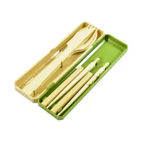 kokubo-set-4-pcs-go-out-alat-makan---hijau-moss