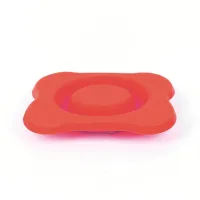 tempat-makan-hewan-bone-shape-silicone-ukuran-s---merah