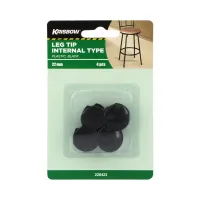 krisbow-alas-kaki-furnitur-bulat-2,2-cm-4pcs---hitam