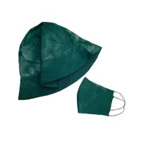 pendopo-set-topi-bucket-dengan-masker-shibori-25x20-cm---tosca