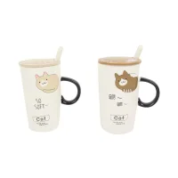 appetite-set-2-pcs-mug-dengan-sendok-kucing---cokelat