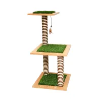 paws-n-tail-39x39x80-cm-pohon-bermain-kucing-dengan-rumput