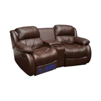 cheers-madison-sofa-modular-recliner-kulit-2-seater---cokelat