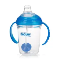 nuby-botol-bayi-tritan-spout-dengan-straw-nb237---biru